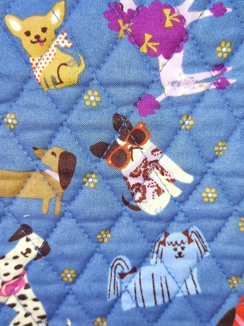 Vera Bradley East West Quilted Tote with Colorful Dog Print - Picture 3 of 3